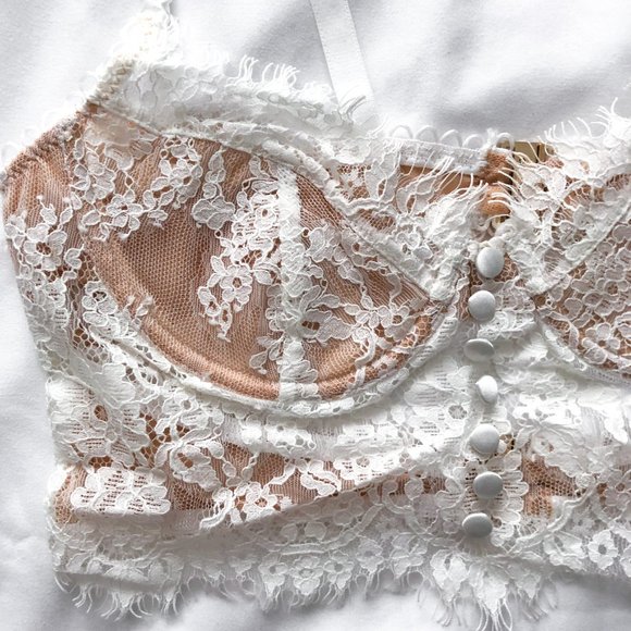 Lace Button Bustier Top - Picture 7 of 9